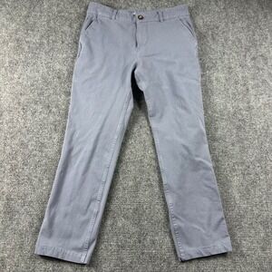 Mugsy Marinas Chino Pants Mens 31x30 Grey Blue Stretch Cotton Rayon K6PNBU Slim